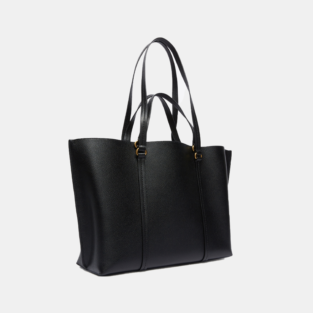 Pinko Large Tumbled Leather Shopper Bag