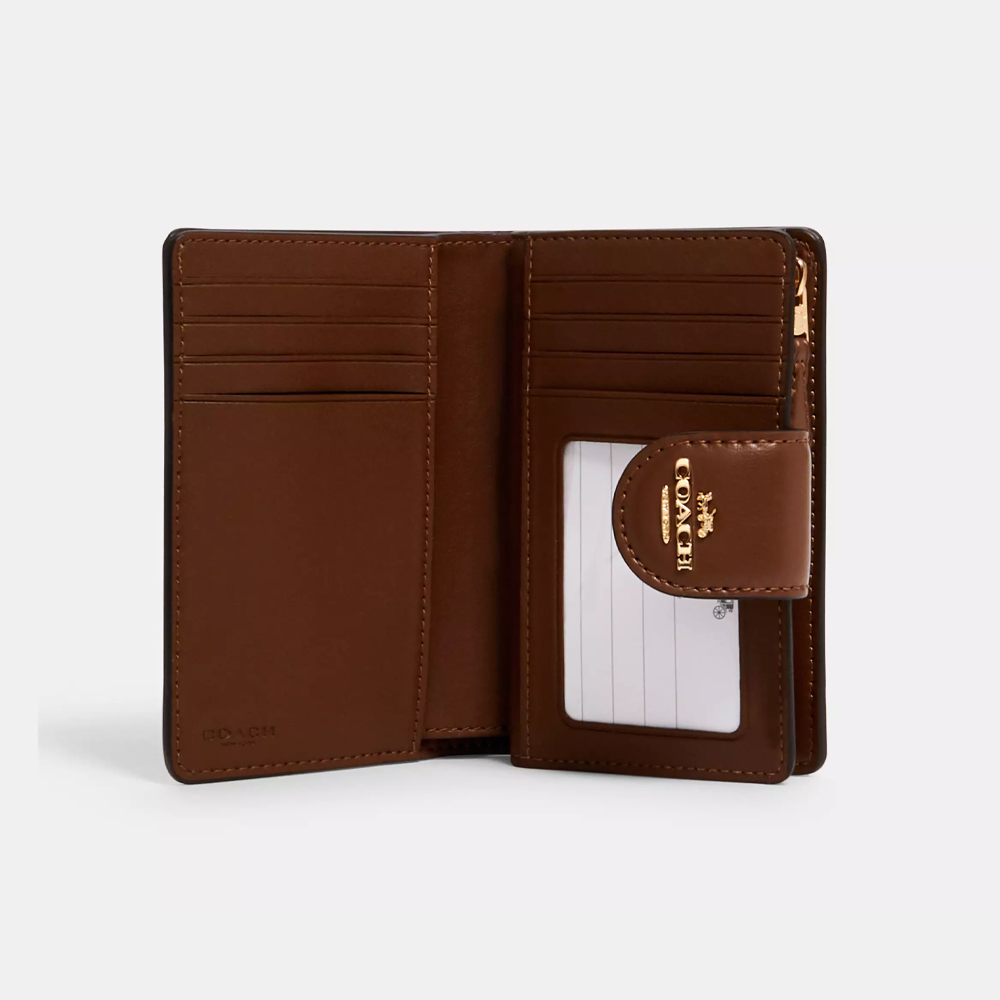 Coach Medium Corner Zip Wallet In Signature Canvas