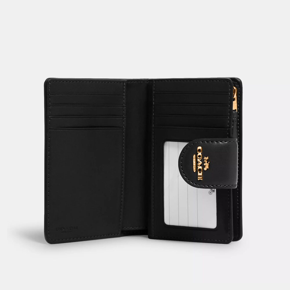 Coach Medium Corner Zip Wallet In Signature Canvas