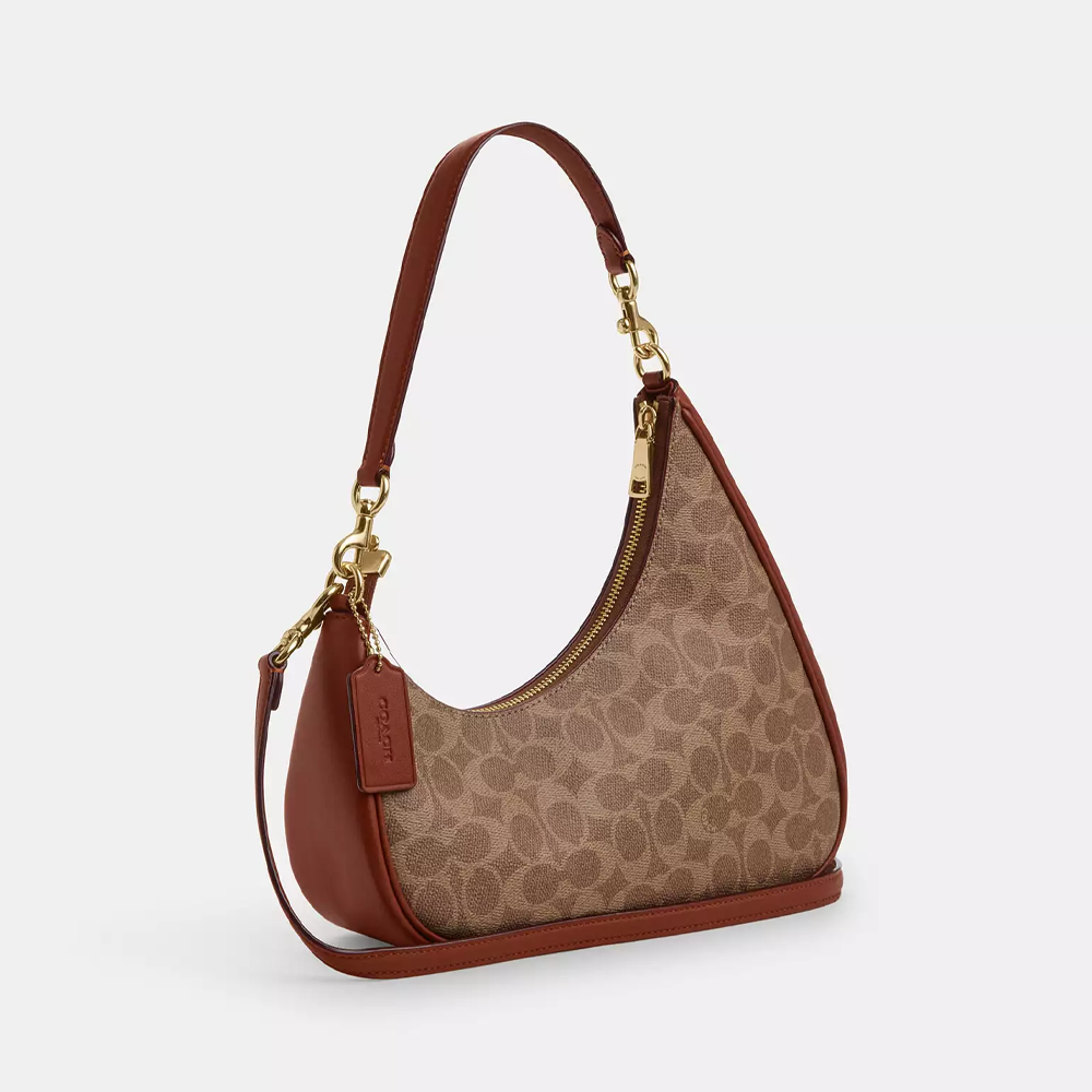 Coach Twisted Teri Shoulder Bag in Signature Canvas