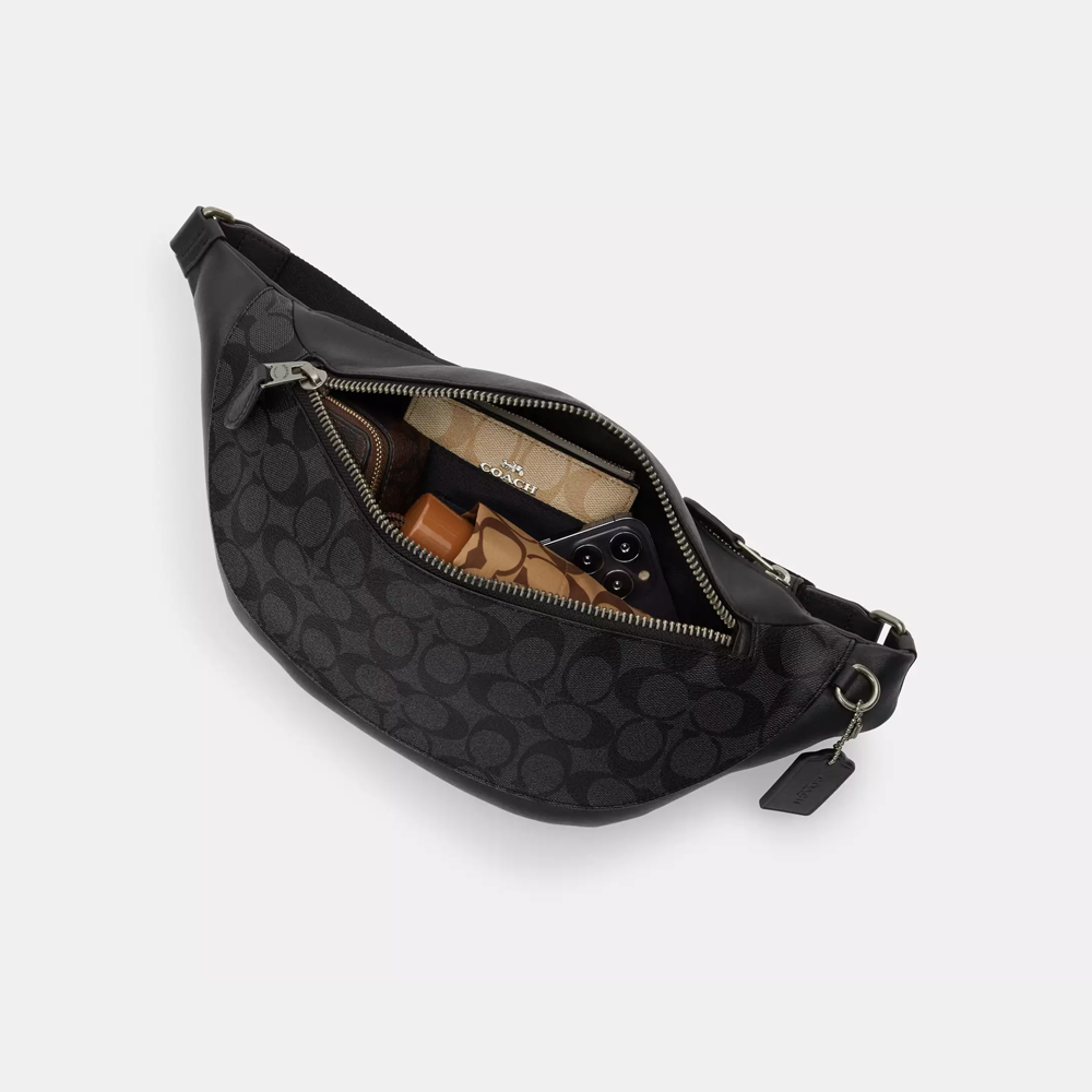 Coach Warren Belt Bag In Signature Canvas