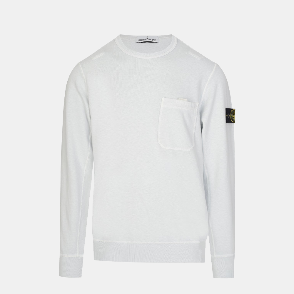Stone Island Slub Sweatshirt White
