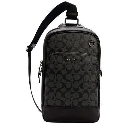 Coach Ethan Pack In Signature Canvas with Leather Trim