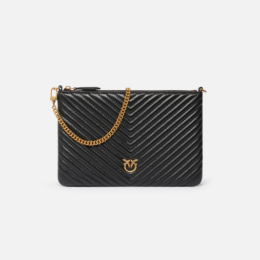 Pinko Small Quilted Nappa Leather Envelope Bag