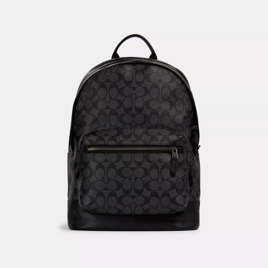 Coach West Backpack In Signature Canvas