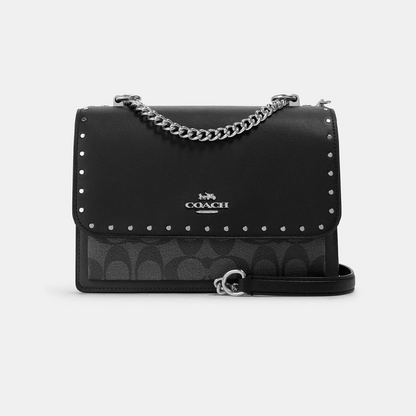 Coach Klare Crossbody Bag In Signature Canvas With Rivets