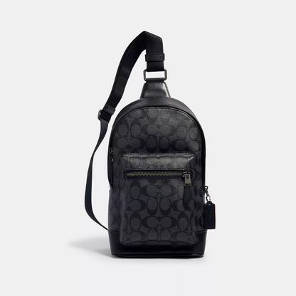 Coach West Pack In Signature Canvas