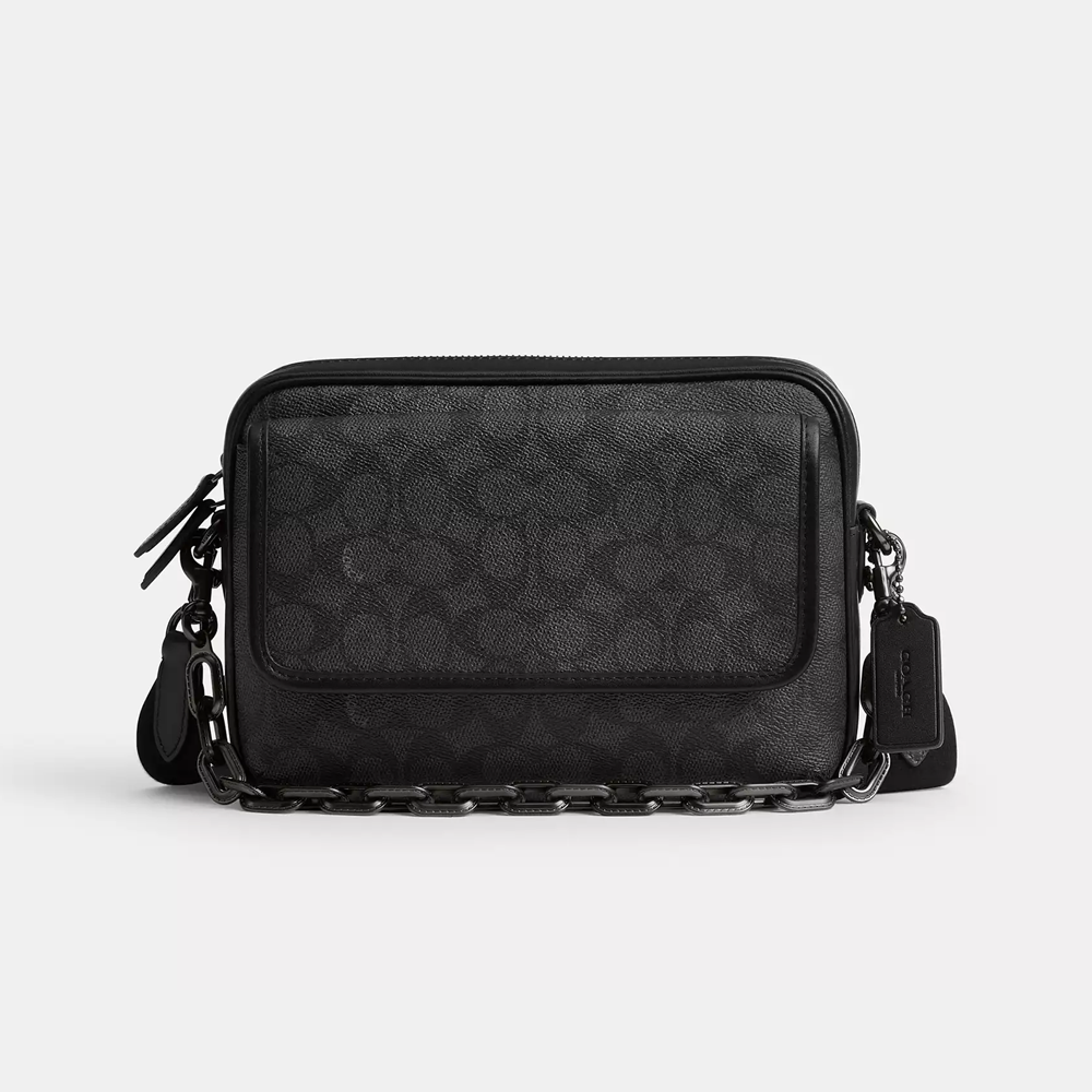 Coach Charter Flap Crossbody Bag 24 in Signature Canvas