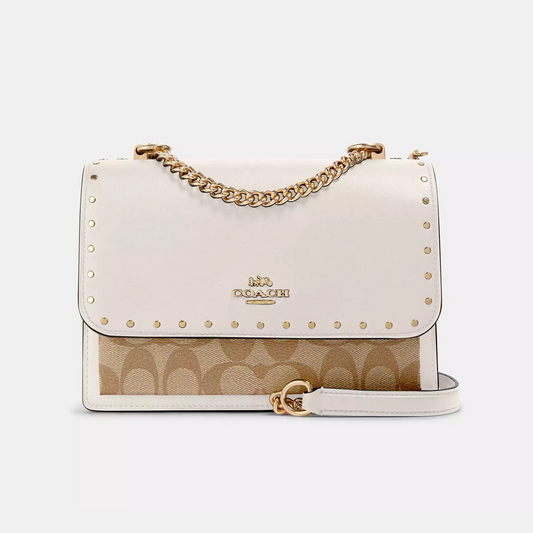 Coach Klare Crossbody Bag In Signature Canvas With Rivets