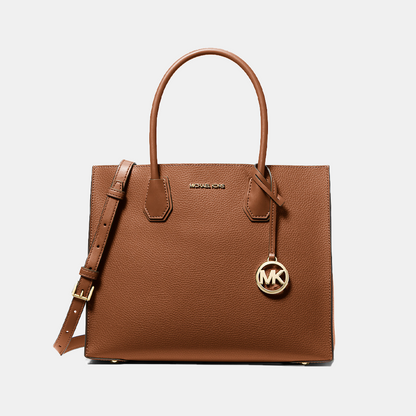 Michael Kors Mercer Large Pebbled Leather Accordion Tote Bag