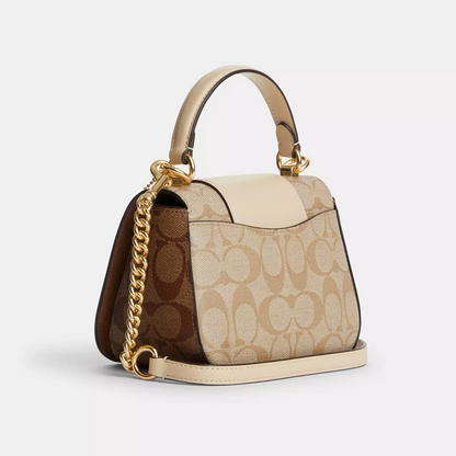Coach Lysa Top Handle In Signature Canvas