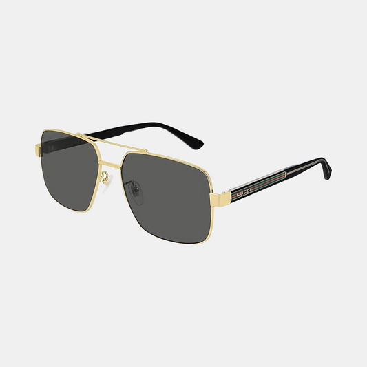 Gucci Mens UV Protection Pilot Aviator Sunglasses Gold 60mm