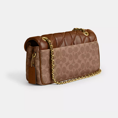 Coach Tabby Shoulder Bag 26 In Signature Canvas With Quilting