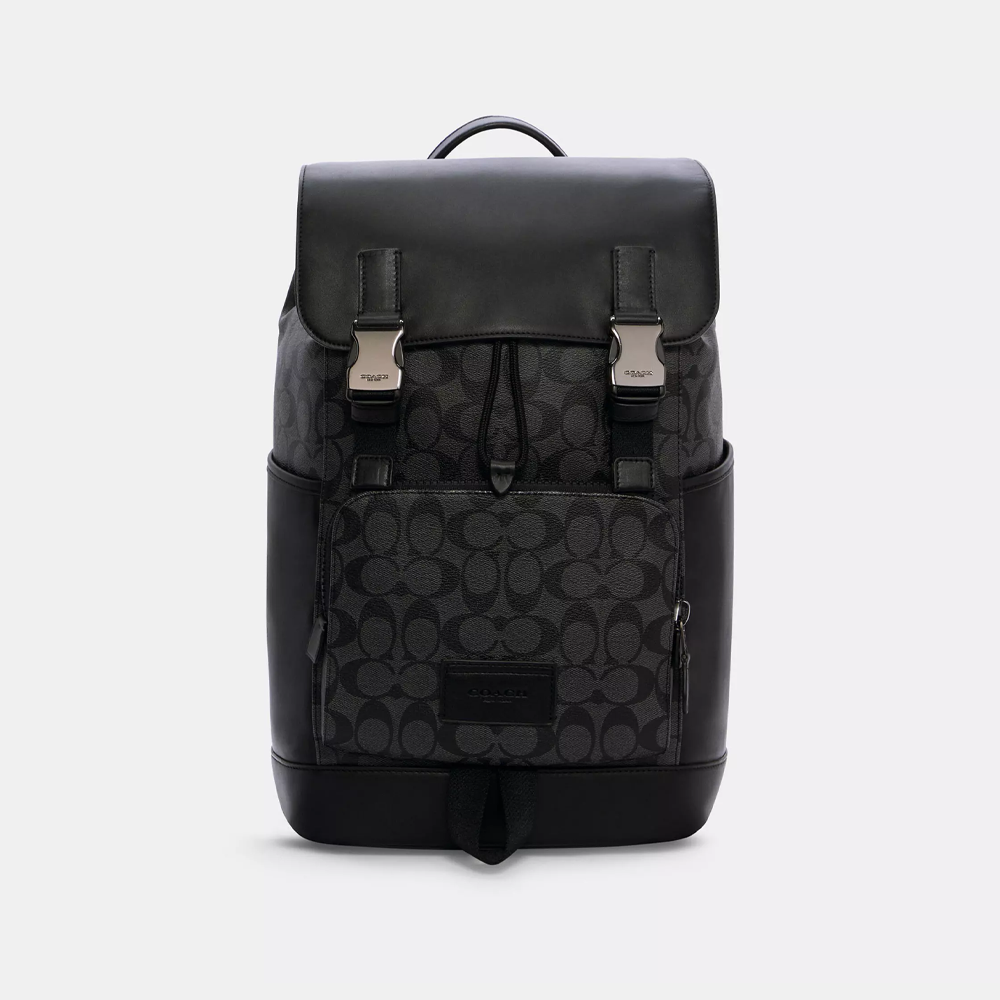 Coach Track Backpack In Signature Canvas