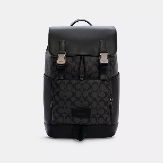 Coach Track Backpack In Signature Canvas