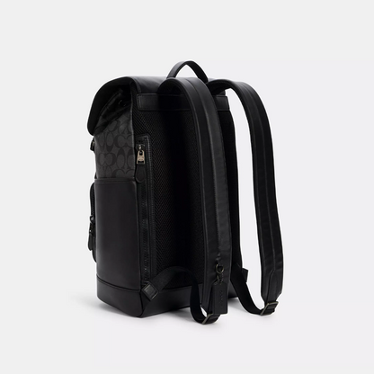 Coach Track Backpack In Signature Canvas