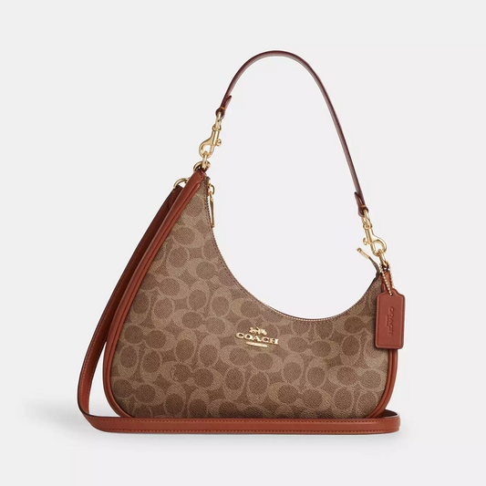 Coach Twisted Teri Shoulder Bag in Signature Canvas