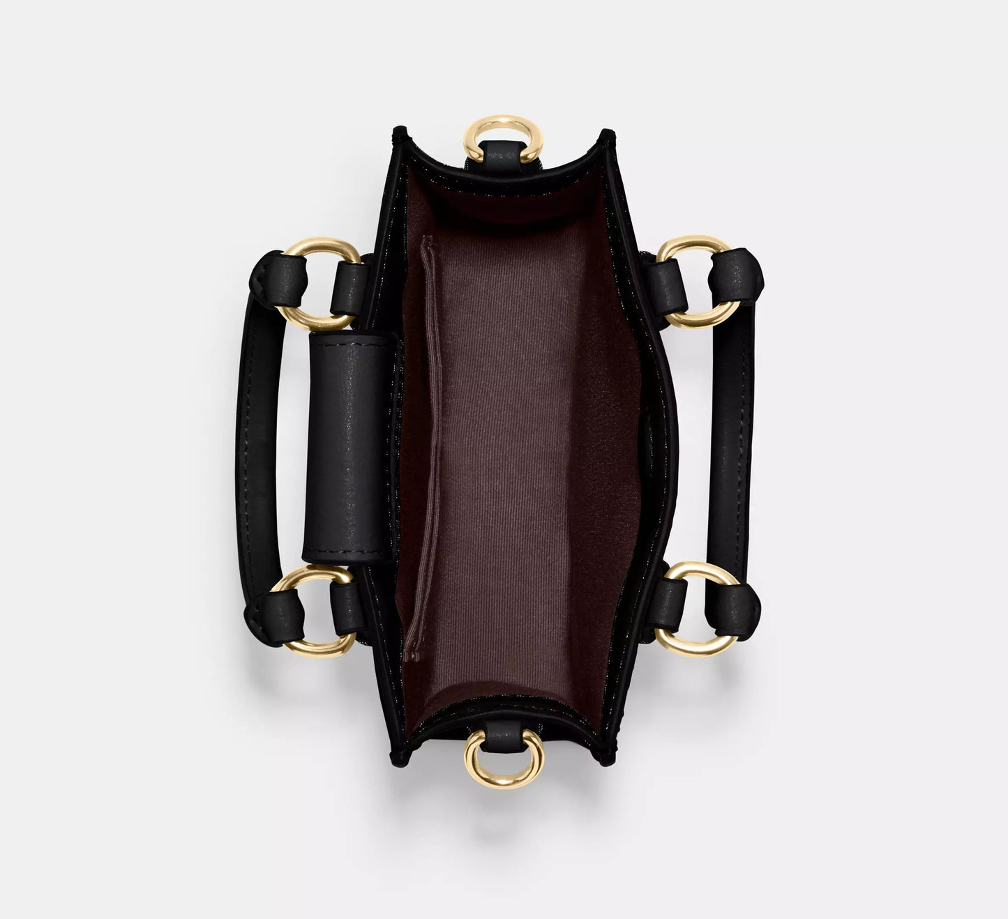 Coach Mini Tote In Signature Canvas Brown/Black